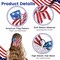 Patriotic Glitter Hair Bow – 4th of July Sequin American Flag Cheer Bow – Red White Blue Sparkly Ribbon Hair Accessory with Elastic Band for Women & Girls Independence Day Party
